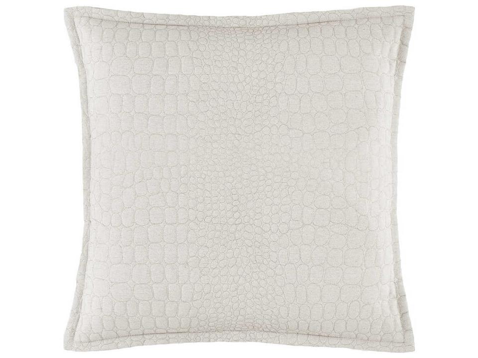 Dash 26 x 26 Inch Linen Blend Euro Sham Natural with Pebble Pattern