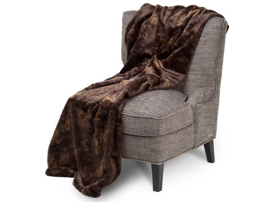 Bailey Faux-Fur Throw Blanket in Brown