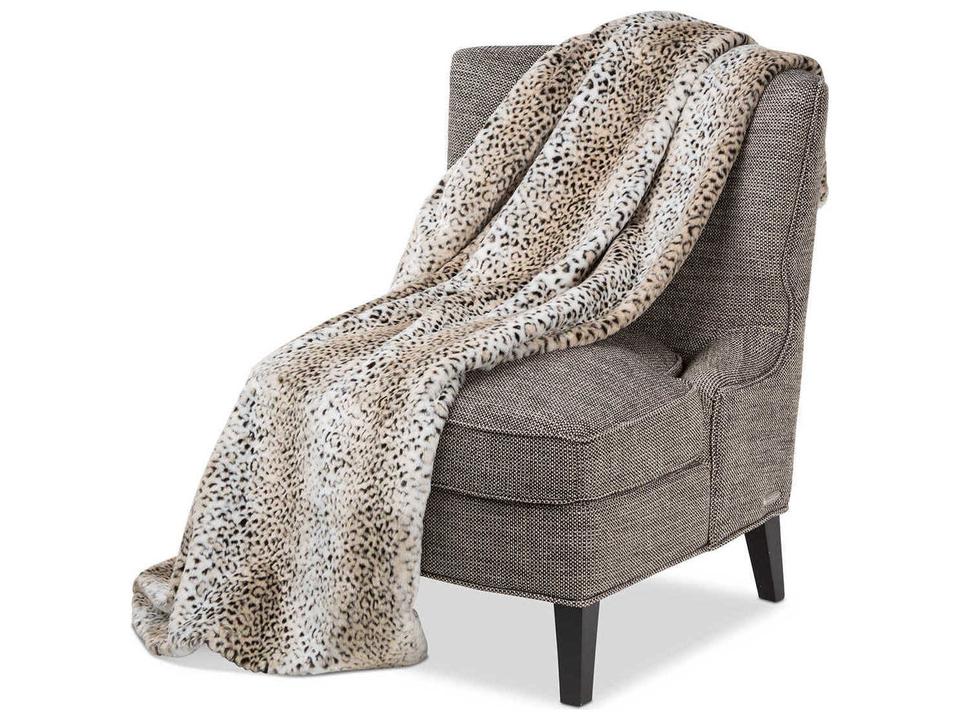 Bedrock Faux Fur Throw Blanket in Beige
