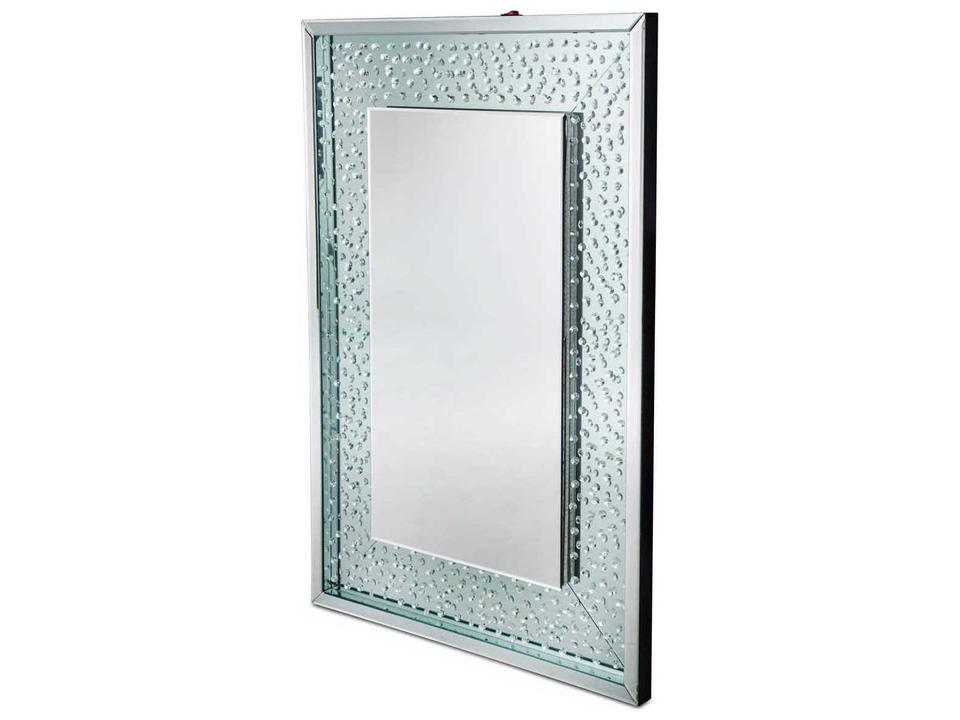 Montreal Rectangular Crystal Framed Wall Mirror with LED Lighting