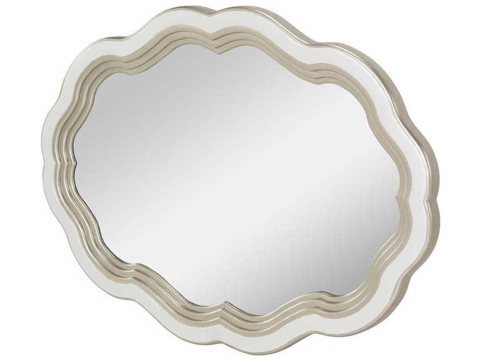 London Place Wall Mirror in Creamy Pearl and Platinum