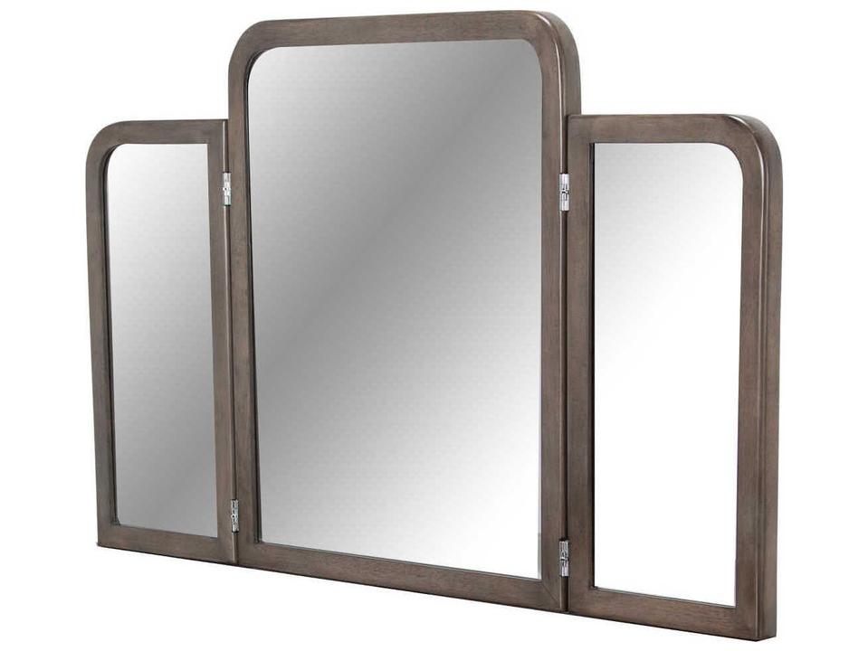 Roxbury Park Tri-Fold Vanity Mirror in Slate Ash Veneer