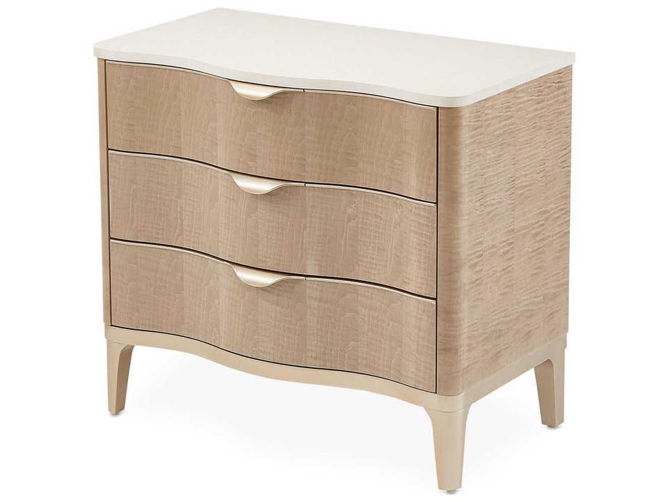 Malibu Crest Nightstand in Blush and Chardonnay