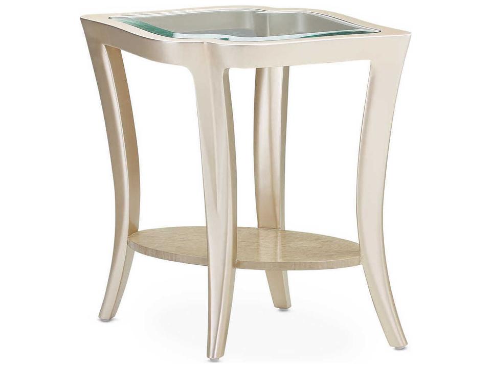 Gilded Glass Chardonnay End Table