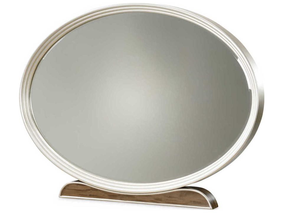 Villa Cherie Oval Dresser Mirror in Chardonnay Hazelnut