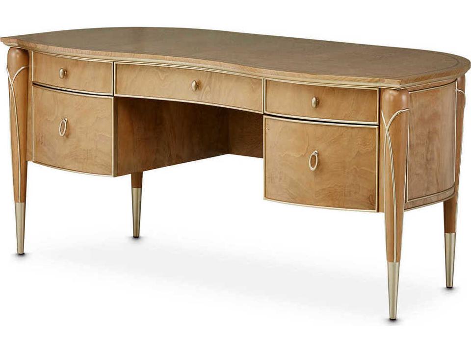 Villa Cherie Caramel Desk with Chardonnay Accents