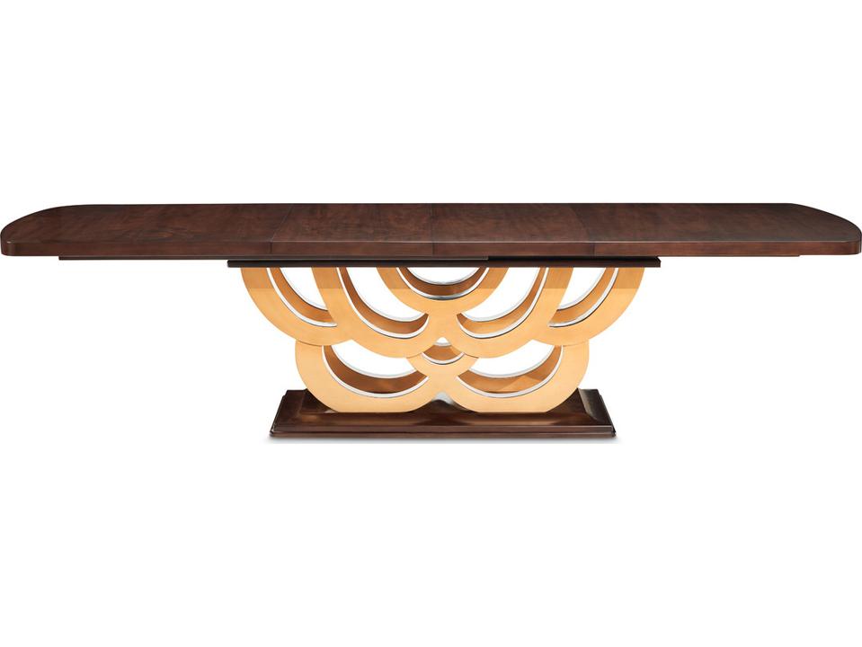 Gilded Warm Pecan Rectangular Wood Dining Table