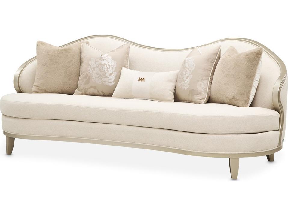Camellia Field Caramel Cream Upholstered Sofa