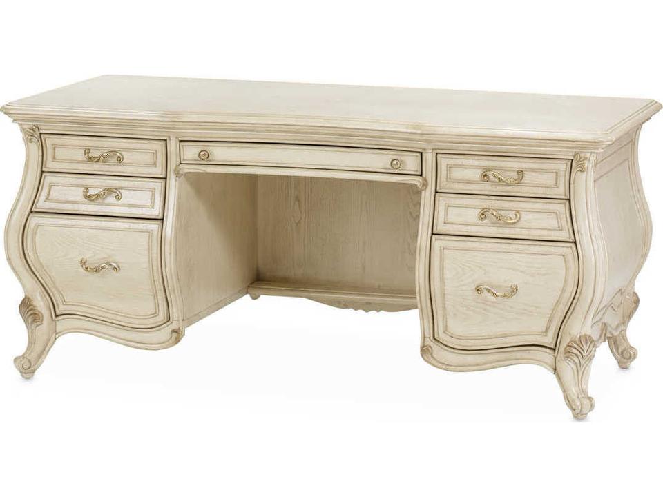 Platine de Royale Executive Desk in Champagne Finish
