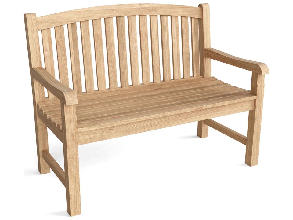 Chelsea 2-Seater Outdoor Teak Bench in Natural