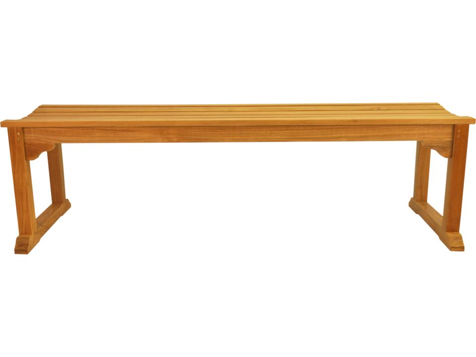 Mason 3-Seater Backless Teak Outdoor Bench