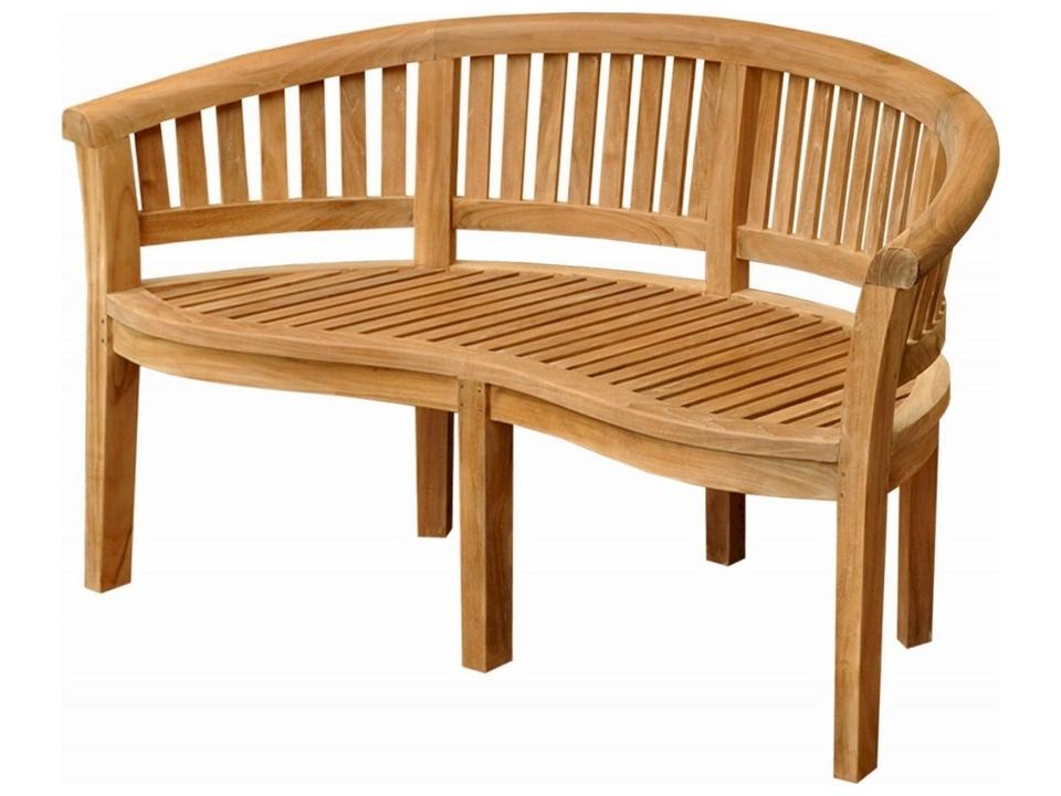 Curve 3-Seater Extra Thick Teak Wood Bench