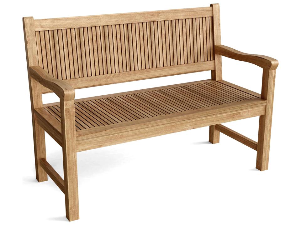 Chester 48-Inch 2-Seater Outdoor Teak Bench with Waterbase Sealer