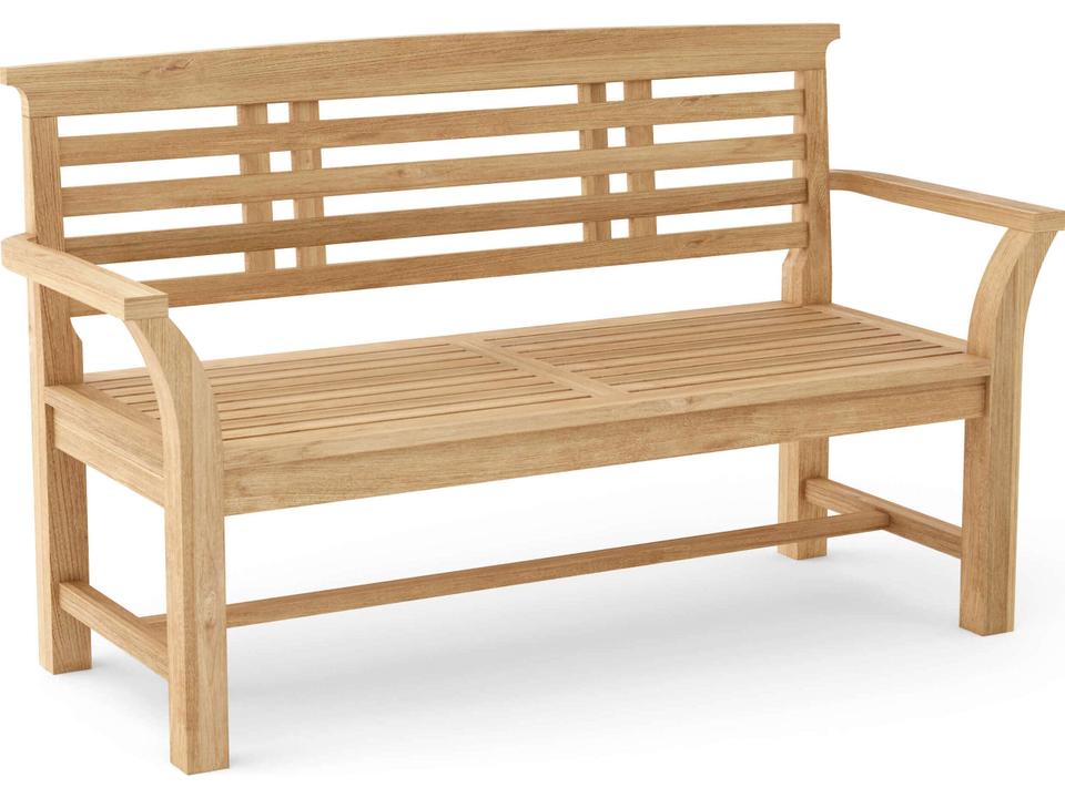 Sakura 2-Seater Outdoor Bench in Natural Teak