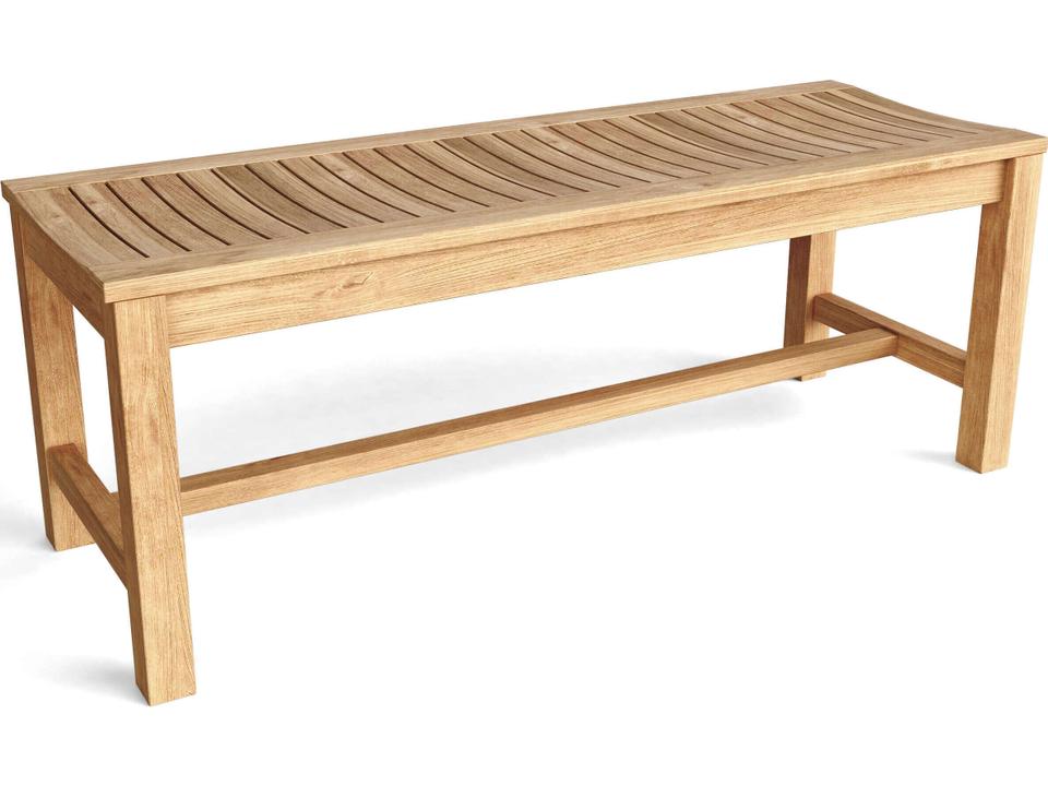 Casablanca 2-Seat Teak Backless Bench