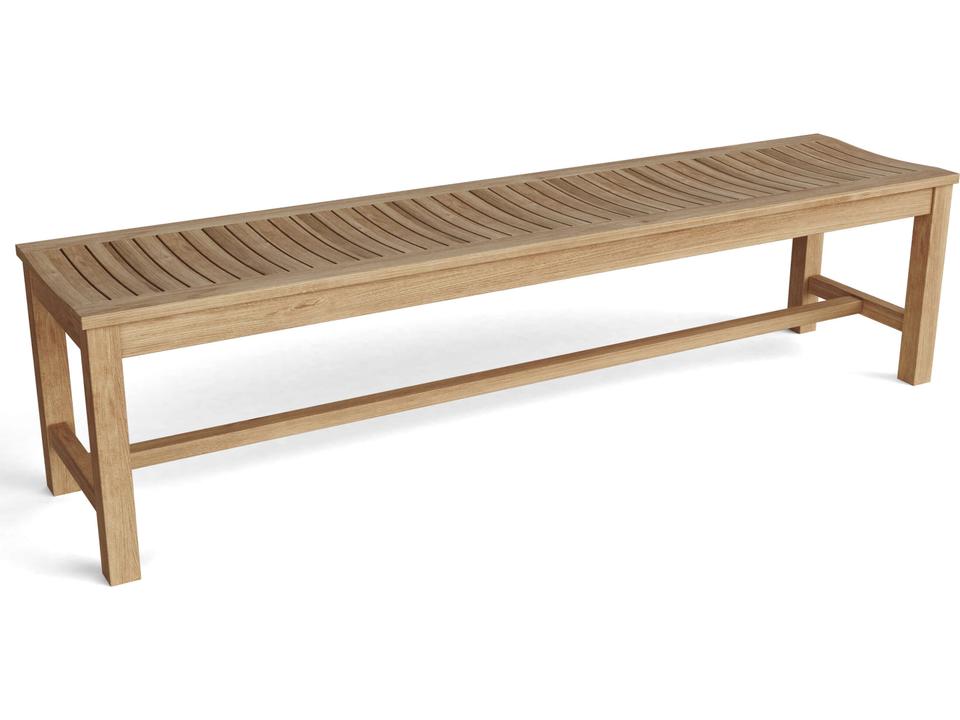 Casablanca 4-Seater Backless Bench Natural Teak Wood