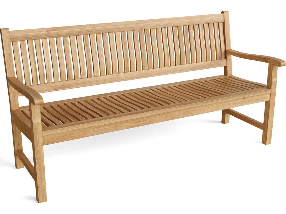 Del-Amo 4-Seater Outdoor Bench in Natural Teak Wood