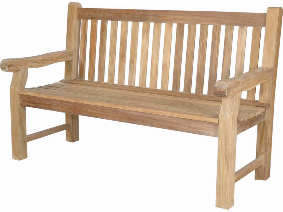 Devonshire 3-Seat Extra Thick Outdoor Teak Bench Natural Finish