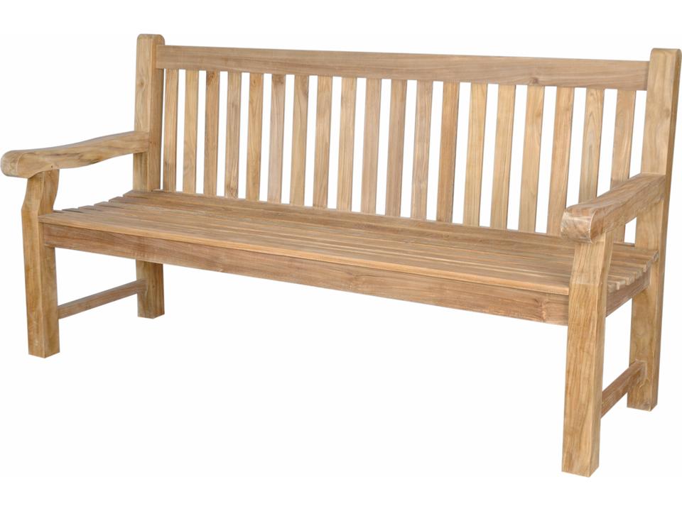 Devonshire 4-Seater Extra Thick Outdoor Bench in Natural Teak