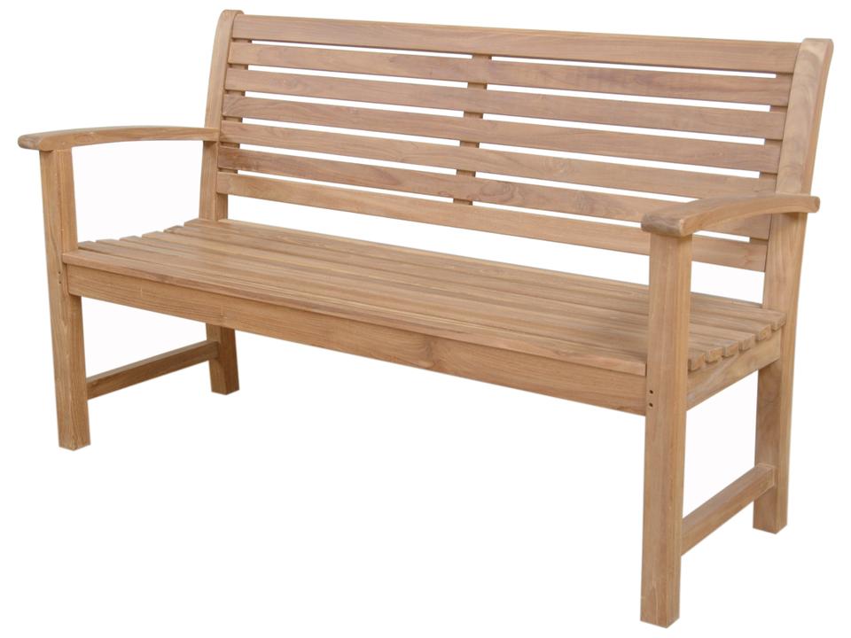Victoria 3-Seater Outdoor Patio Bench in Natural Teak