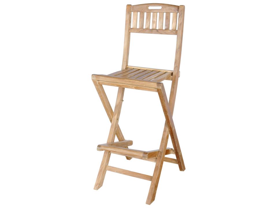 Altavista Folding Teak Bar Chair in Honey Brown