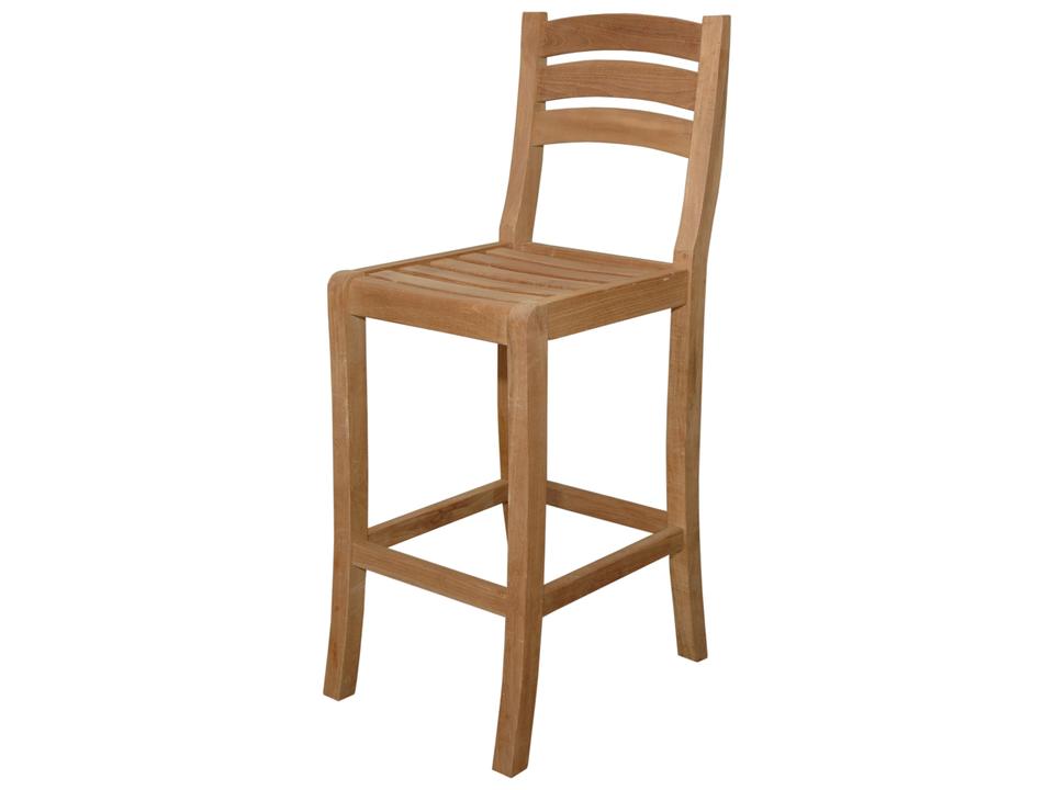 Mandalay Teak Wood Bar Chair in Natural Finish