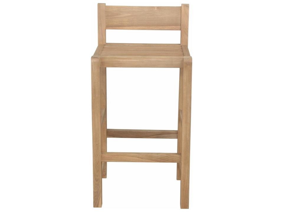 Sedona Outdoor Bar Chair in Natural Teak Wood
