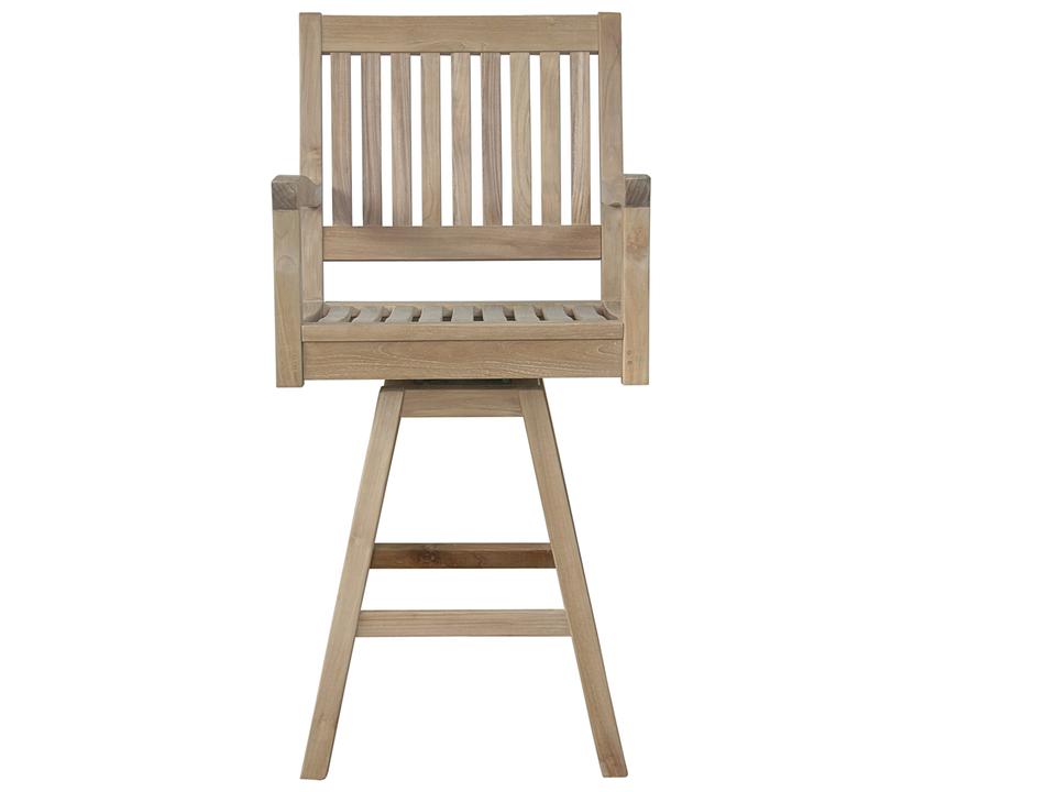 Rialto Swivel Bar Armchair in Natural Teak
