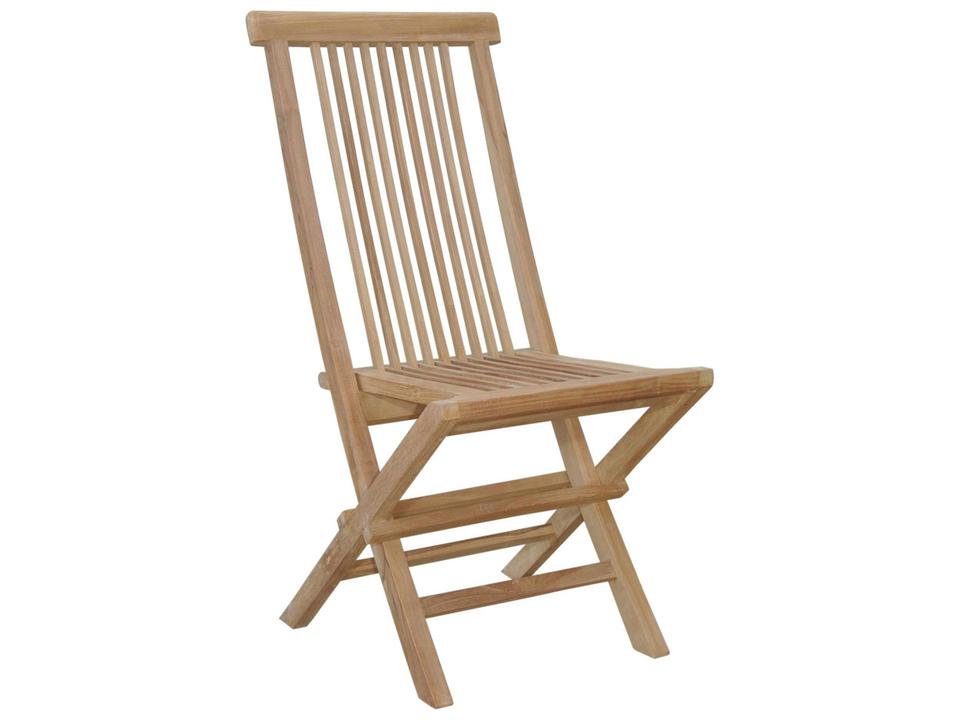 Bristol Teak Folding Dining Side Chair in Natural
