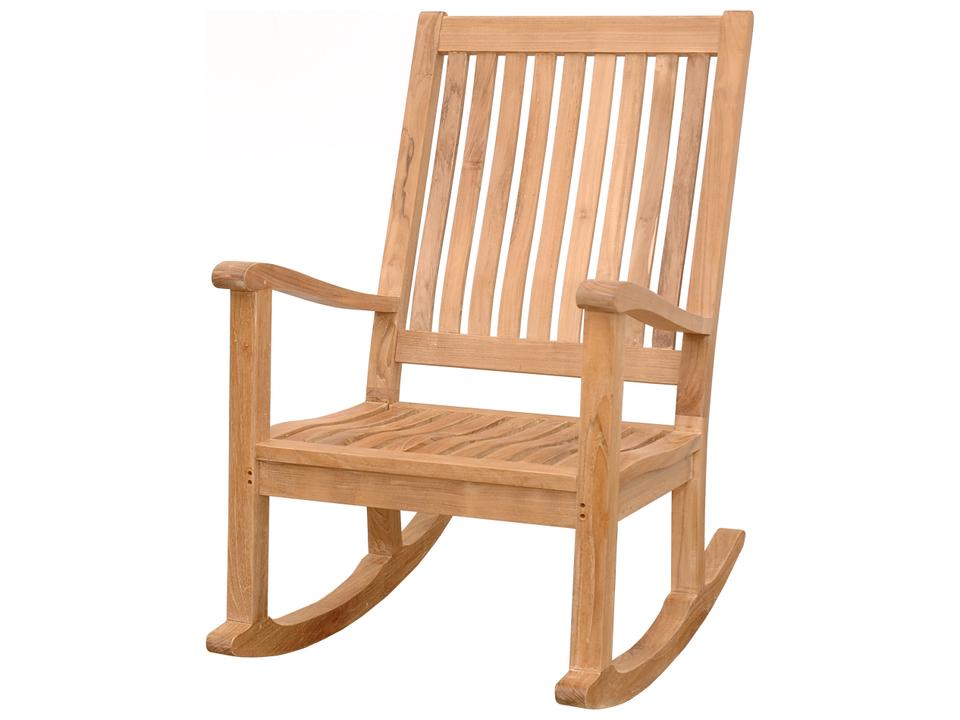 Del-Amo Teak Rocking Armchair in Natural