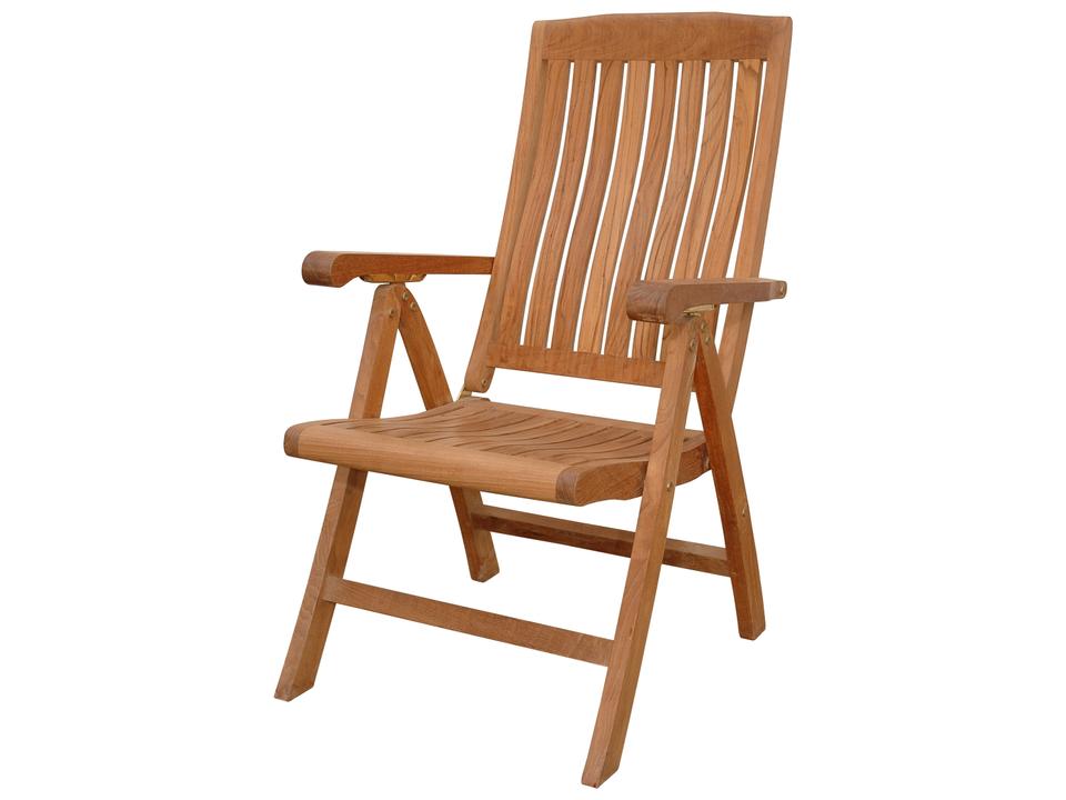 Katana 5-Position Teak Recliner Armchair in Natural
