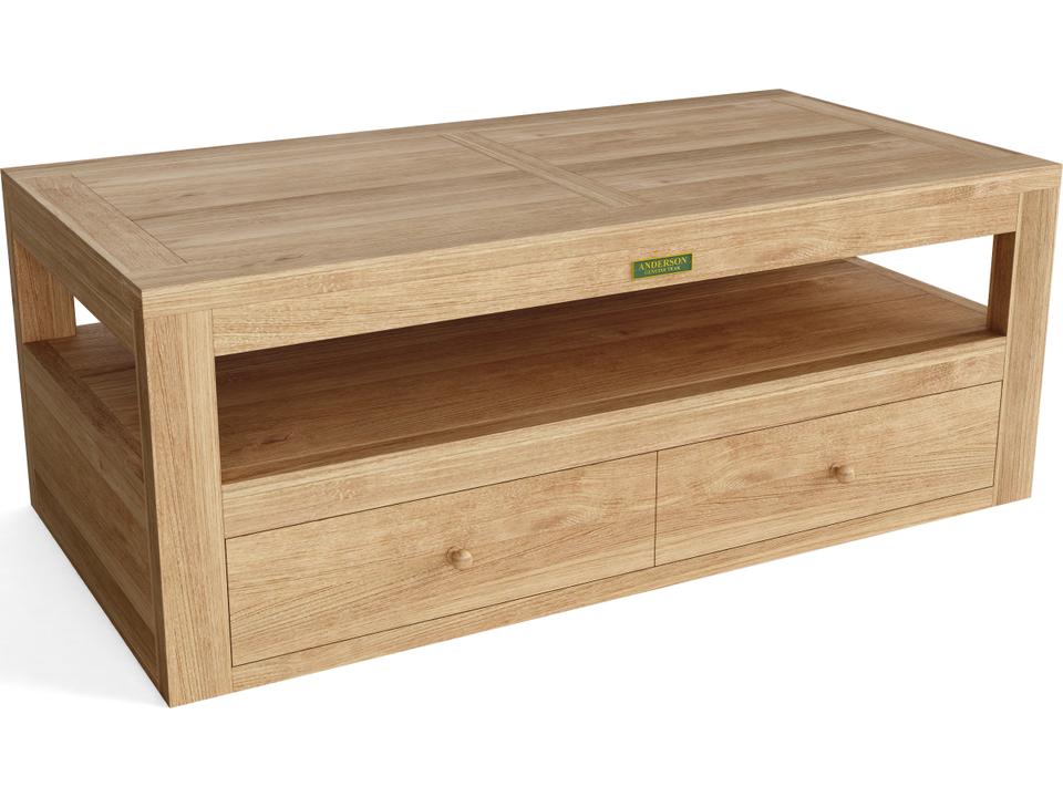 Copacabana Rectangle Coffee Table in Natural Teak Wood