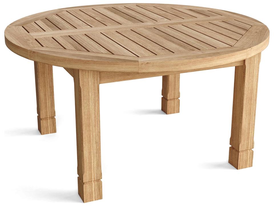 South Bay 35-Inch Round Outdoor Coffee Table in Natural Teak