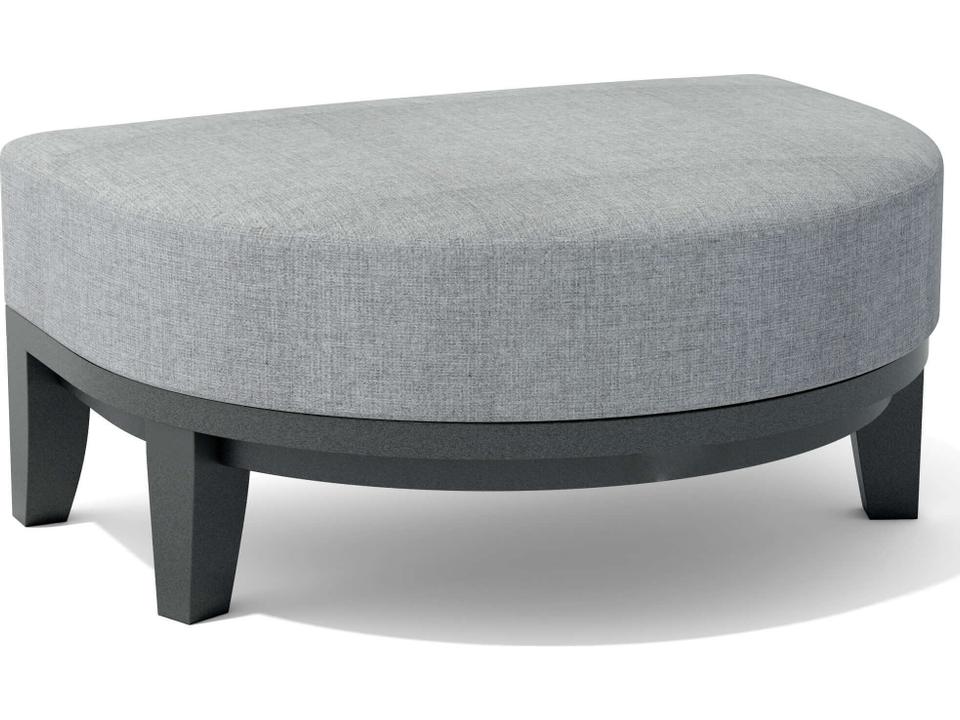 Coronado Aluminum Deep Seating Ottoman in Dark Grey