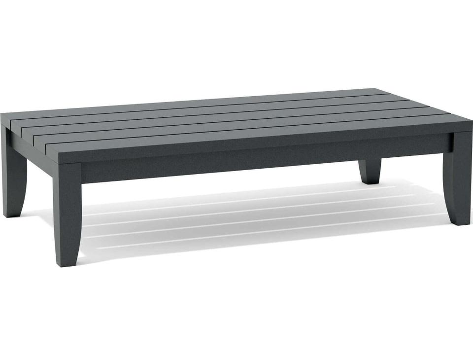 Coronado Rectangular Coffee Table Aluminum Dark Grey