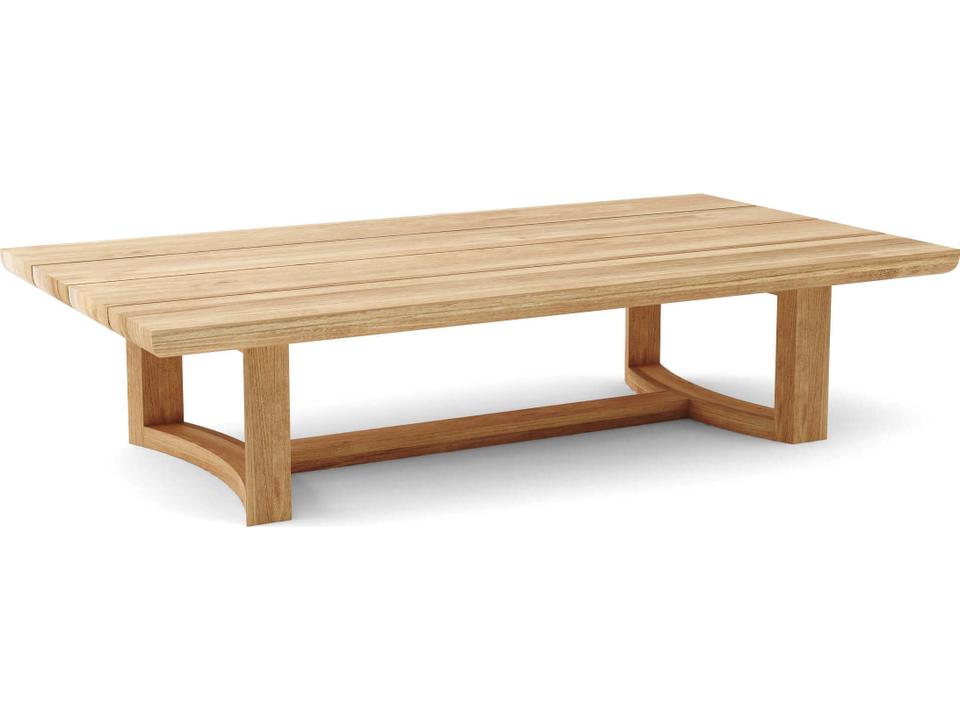 Catania Rectangle Outdoor Coffee Table in Natural Teak Wood