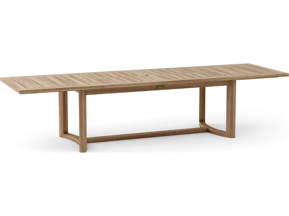 Catania Rectangular Extendable Dining Table with Umbrella Hole