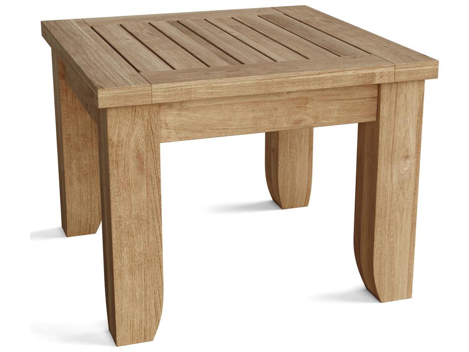 Luxe 22-Inch Square Teak Side Table