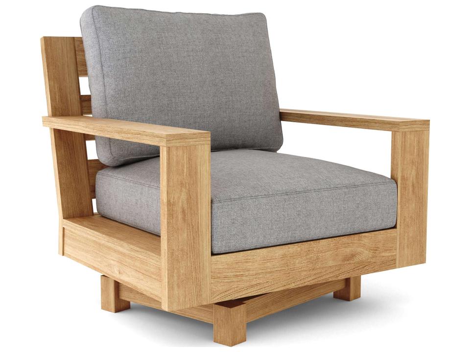 Madera Deep Seating Swivel Teak Lounge Chair