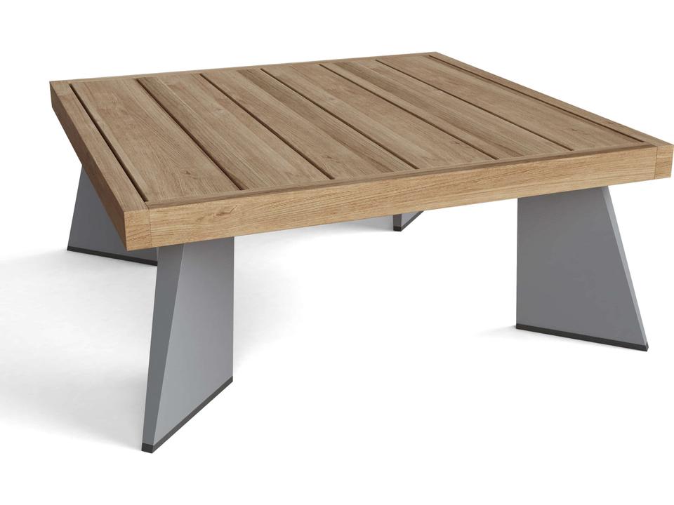 Oxford Platform Square Corner Table with Grey Frame