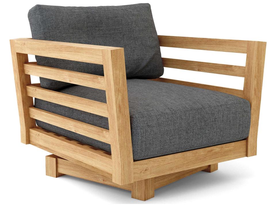 Cordoba Deep Seating Swivel Teak Lounge Chair