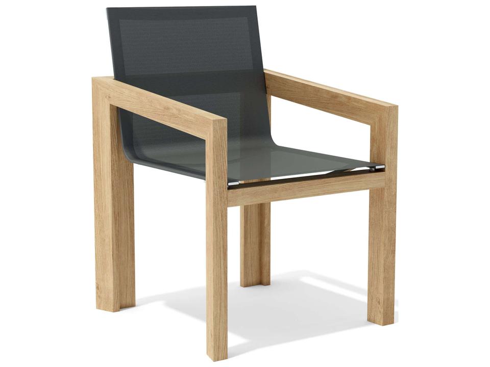Smyrna Teak Sling Dining Arm Chair