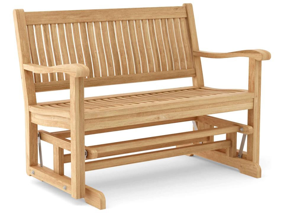 Del-Amo 4-Foot Teak Wood Outdoor Glider Bench