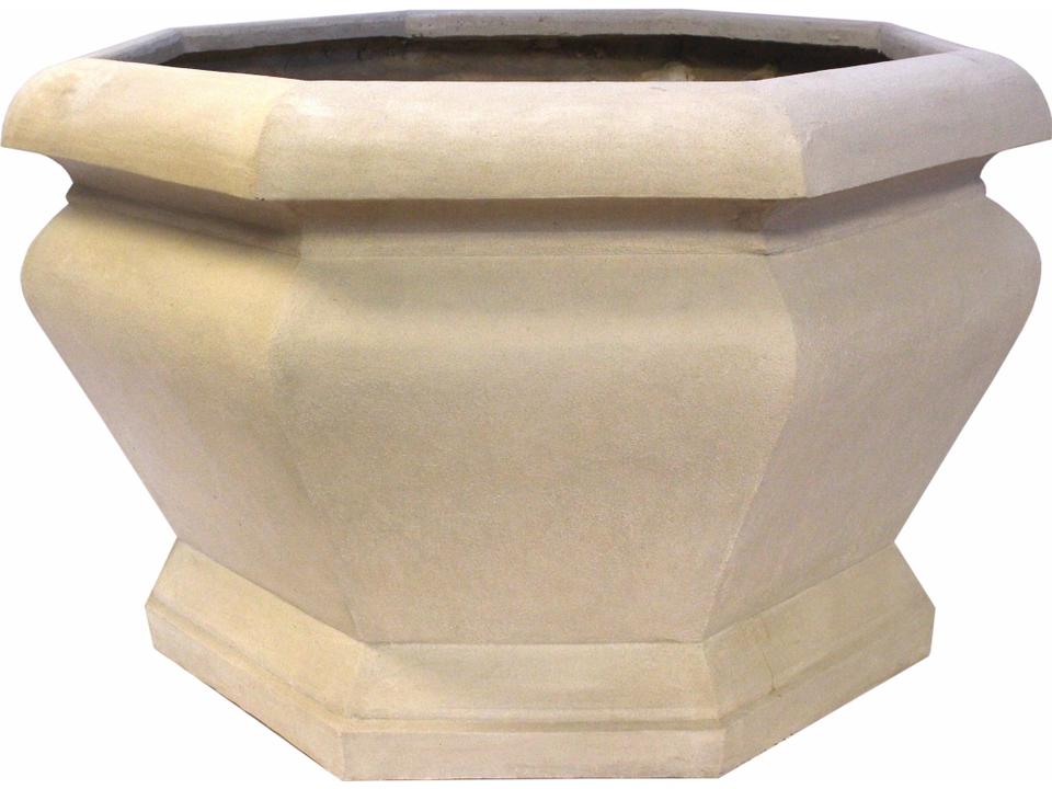 Jardienere Large Octagonal Cast Limestone Planter