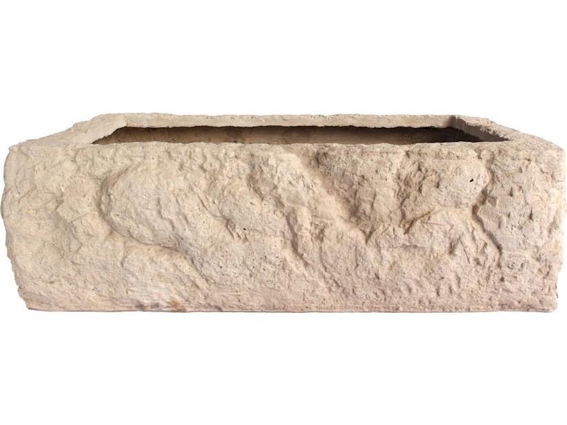 Alpine Cast Limestone Planter in Natural Beige