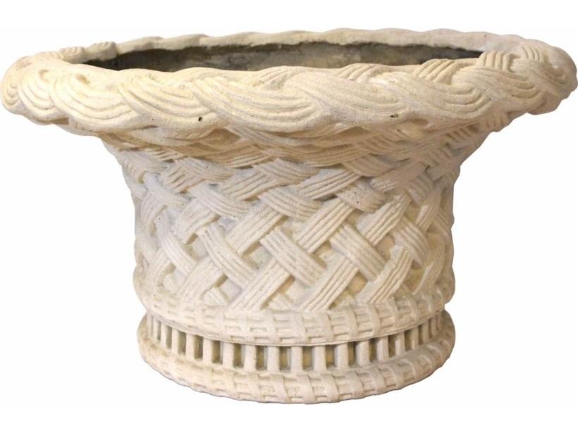 Victoria 41-Inch Cast Limestone Planter in Natural Beige
