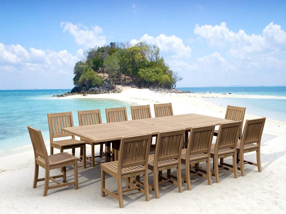 Sahara Rialto 13-Piece Rectangular Outdoor Patio Dining Set