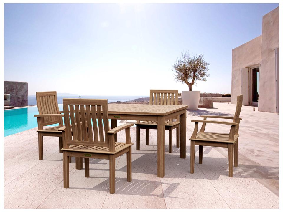 Windsor Brianna 5-Piece Outdoor Dining Set in A-Grade Teak Wood