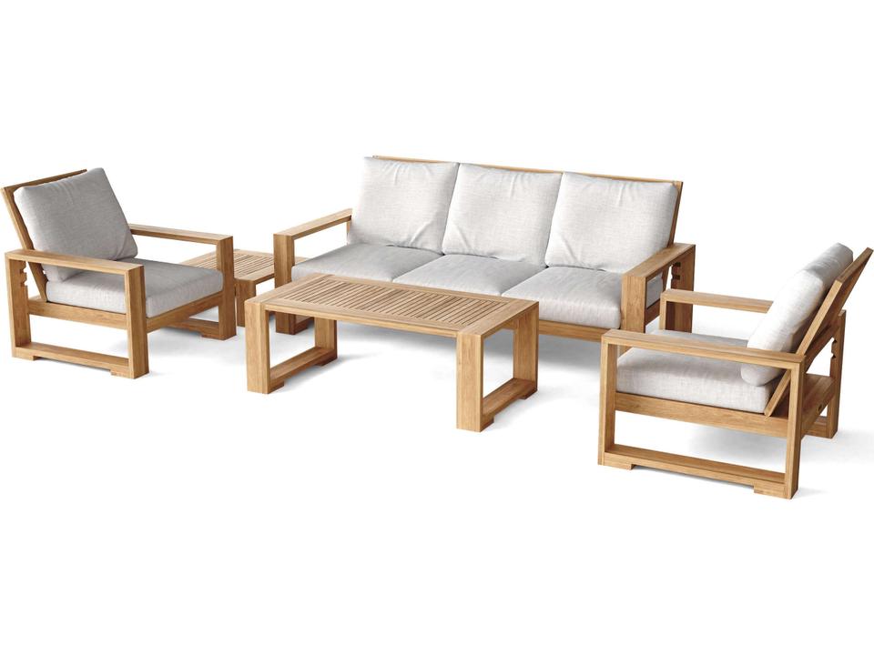 Capistrano Teak 5-Piece Deep Seating Sofa Collection