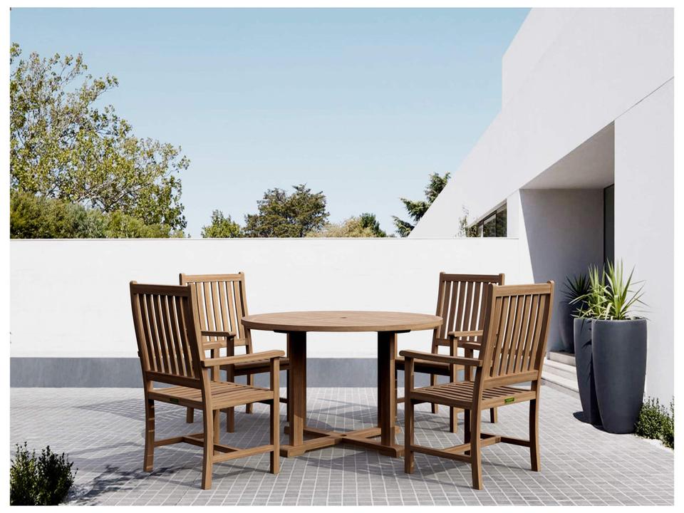 Tosca Wilshere 5-Piece Teak Round Dining Set